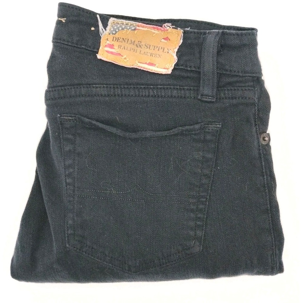 Denim & Supply Ralph Lauren Skinny Jeans Black Womens Size 25 Low Rise